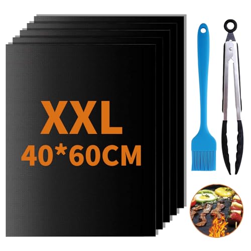 Conjunto de 5 Tabuleiros para Churrasco GROFIS GROFIS - Acessórios para churrasco ao ar livre - 5 tabuleiros, polietileno, antiaderente, 40x60cm, 30x45cm