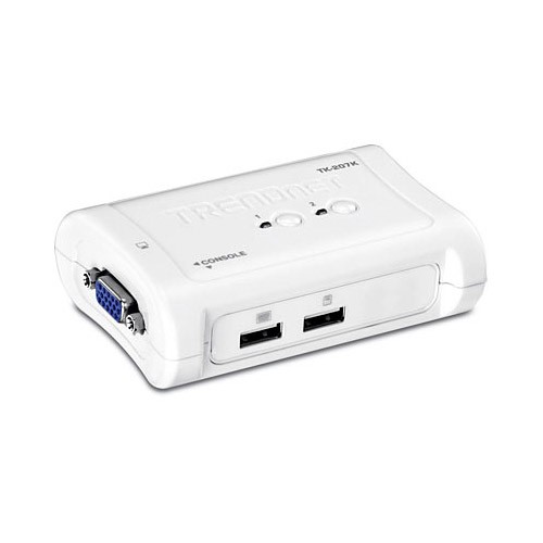 Adaptador de Rede TRENDNET TK-207K em Preto Trendnet - Comutadores kvm - usb 2.0, 2048x1536, preto
