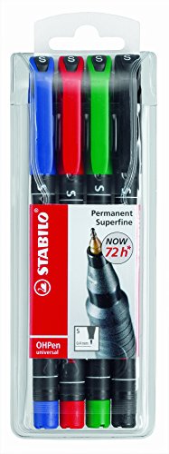Marcador Permanente STABILO OHPen (Multicor) Stabilo - Marcadores e marcadores de texto - permanente, multicor, anti-deslizante, clip