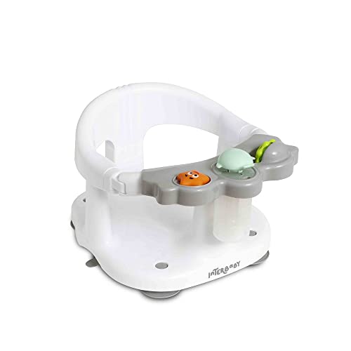 Assento de Banheira Interbaby | Cinzento Interbaby - Banheiras para bebês e assentos de banho - cinzento, ventosas, anti-derrapante, segurança