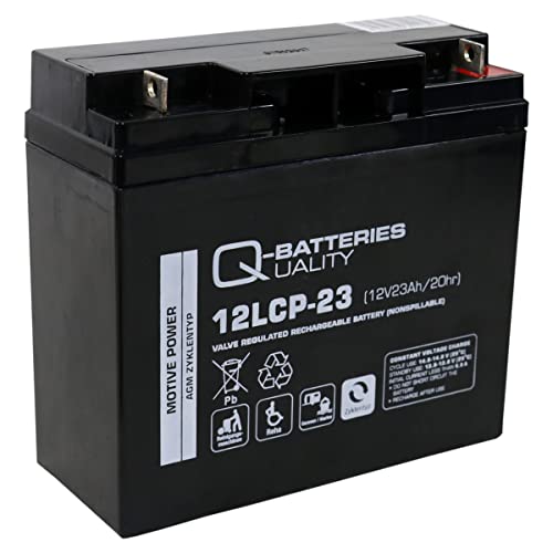 Bateria Recarregável Qbatteries 12LCP-23 Agm Deep Cycle Battery Q-Batteries - Baterias de uso geral - 12V, 2300mAh, AGM, deep cycle