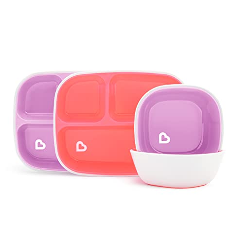 Conjunto de Refeição MUNCHKIN (Rosa - 2 x 8.5 x 21 cm) Munchkin - Móveis para bebês e crianças pequenas - refeição, munchkin, rosa, 8.5x21cm