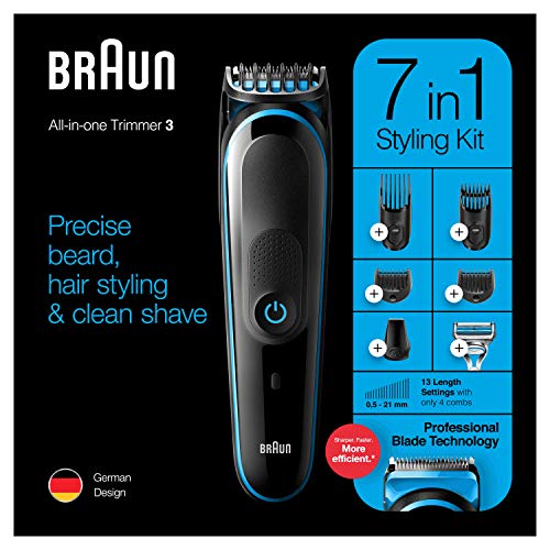 Aparador de Cabelo BRAUN MGK3242 (Autonomia: 80 min) Braun - Banho e corpo - autonomia 80 min, recarregável, preto