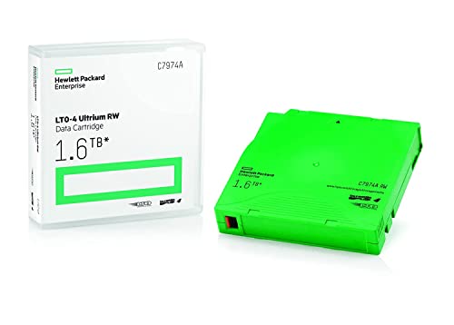 Leitor de cassetes HEWLETT PACKARD ENTERPRISE C7974A HP - Mídias vazias - 1.6 TB, LTO Ultrium 4, 125 MB/s, usb 2.0, AES-256
