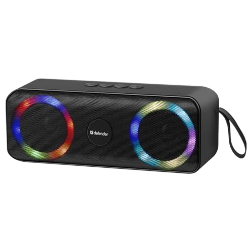 Coluna Portátil DEFENDER Q1 Preto (10W - Bluetooth) Defender - Alto-falantes - portátil, bluetooth, 10W, microsd