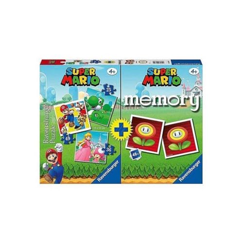Jogo de Tabuleiro RAVENSBURGER Super Mario (Idade Mínima: 4) Ravensburger - Quebra-cabeças - super mario, puzzles, jogo de memória, crianças