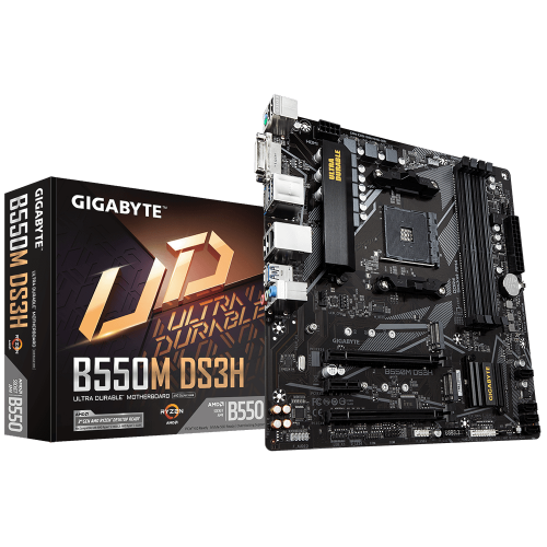 Motherboard GIGABYTE B550M DS3H (Socket AM4 - AMD B550 - Micro-ATX) Gigabyte - Placas-mãe - socket am4, amd b550, Micro-ATX