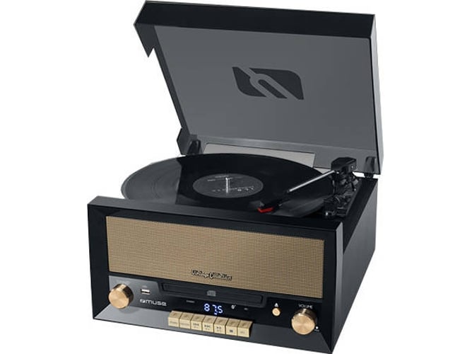 Gira-Discos MUSE MT-110B (Manual - Velocidade: 33 1/3 - 45 RPM) Muse - Gira-discos e leitores de vinil - manual, 33 1/3 rpm, 45 rpm, 2 m cabo