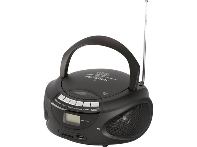 Rádio Portátil METRONIC 477124 Preto Digital FM METRONIC - Reprodutores de áudio e gravadores - portátil, bluetooth, mp3, usb