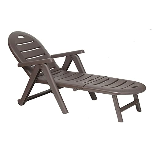 Espreguiçadeira de Jardim Caimão Castanho Marrom (100 x 72 x 195 cm) SP BERNER - Móveis de exterior - castanho, marrom, jardim, espreguiçadeira
