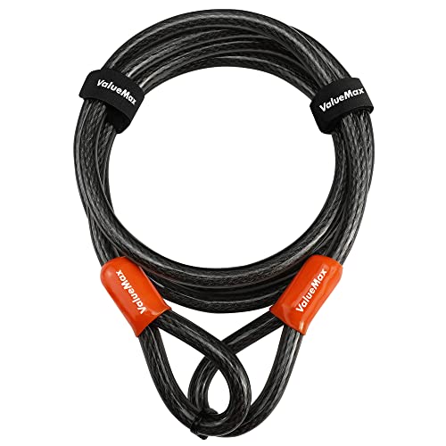 Cadeado de bicicleta VALUEMAX (Preto - Aço) Hang Zhou Great Star Industrial Co.,LTD - Fechaduras e chaves - aço, 213cm, preto