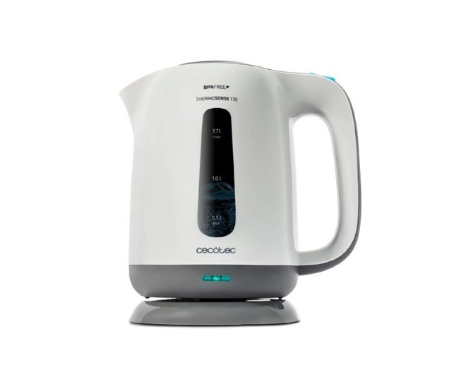 Jarro Elétrico CECOTEC ThermoSense 170 (1.7 L) Cecotec - Eletrodomésticos de cozinha - 1.7 L, elétrico, thermosense
