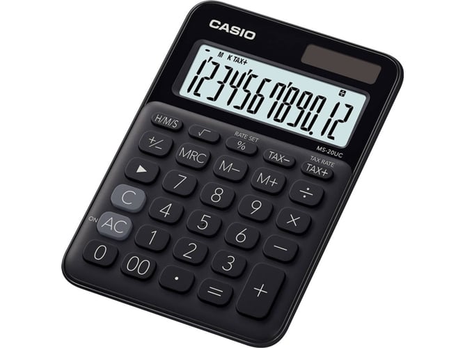 Calculadora de Mesa CASIO MS-20UC (Preto) Casio - Calculadoras - led duplo, lcd, preto, usb não