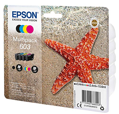 Tinteiro EPSON 603 - C13T03R44010 Preto, Ciano, Magenta, Amarelo Epson - Cartuchos de toner e jato de tinta - preto, ciano, magenta, amarelo, epson