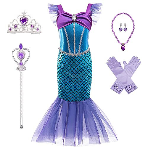 Fato de Menina DISFRAZZES Sereia (Tam: 3 a 6 anos) BanKids - Brincadeira de faz de conta - 3-6 anos, sereia, camurça, couro