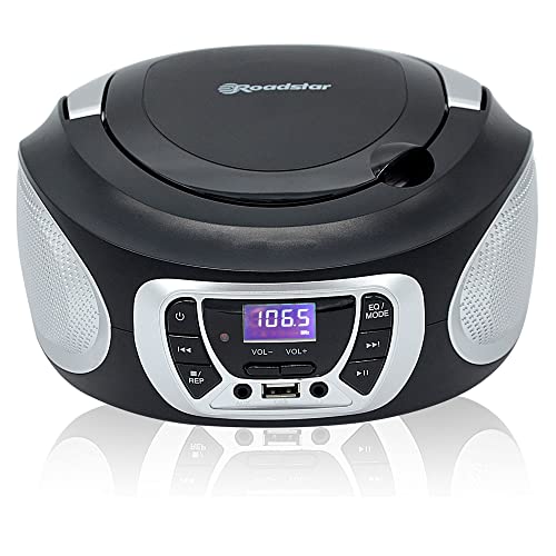 Rádio Roadstar CDR-365U/SL Preto e prateado (Rádio) Roadstar - Reprodutores de áudio e gravadores - rádio, PLL, sintonizador digital, FM automático, 2w