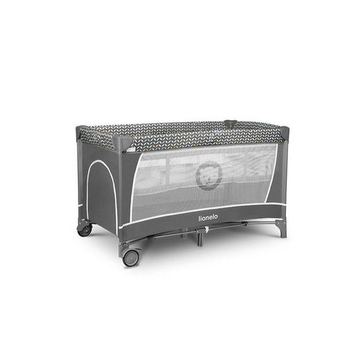 Berço de Viagem LIONELO Flower Cinzento (65x125x76cm) LIONELO - Móveis para bebês e crianças pequenas - berço, viagem, 65x125x76cm