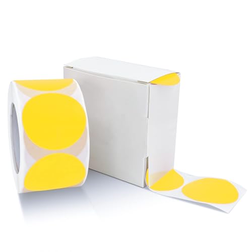 Autocolantes Redondos 25 Mm Amarelo (Recondicionado Como Novo) Meitaat - Enfeites e acabamentos - 25 mm, amarelo, resistente à água, durável