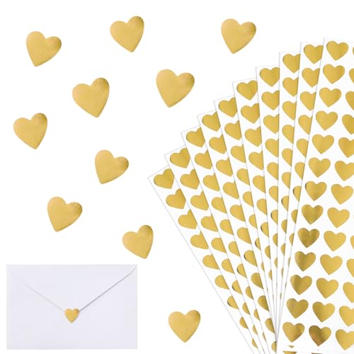 Autocolantes para Crianças GEBETTER 1170Pcs Mini Hearts GEBETTER - Enfeites e acabamentos - autocolantes, crianças, gebetter, mini hearts, papel dourado, 1170pcs