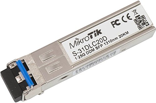 Módulo de Transcetor de Rede MIKROTIK S-31DLC20D MikroTik - Redes - sfp +, fibra óptica, multi-mode, 20000 m