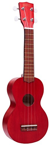 Ukulele MAHALO Kahiko MK1 (Tamanho Redondo) Mahalo - Guitarras - 4 cordas, bolsa incluída, madeira de cedro, acabamento vermelho