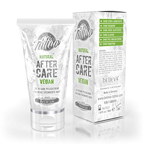 Creme de cuidado pós-tatuagem BELIEVA Tattoo Care (50 ml) believa Tattoo - Loção e hidratante - creme, cuidado, pós-tatuagem, tattoo care