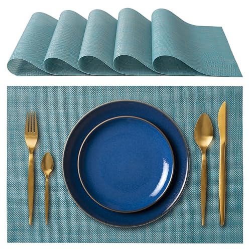 Toalha de mesa individual elegante 45 x 30 cm azul 6 unidades IPEA IPEA - Sapatos - toalha, mesa, individual, elegante, azul
