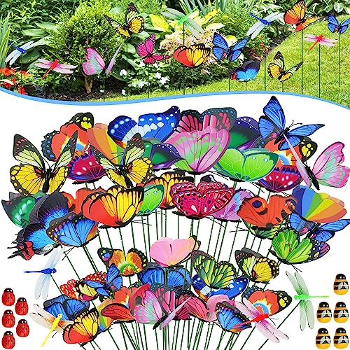Conjunto de 46 Estacas de Borboletas REFORUNG REFORUNG - Ornamentos de relva e esculturas de jardim - conjunto, estacas, borboletas, reforung