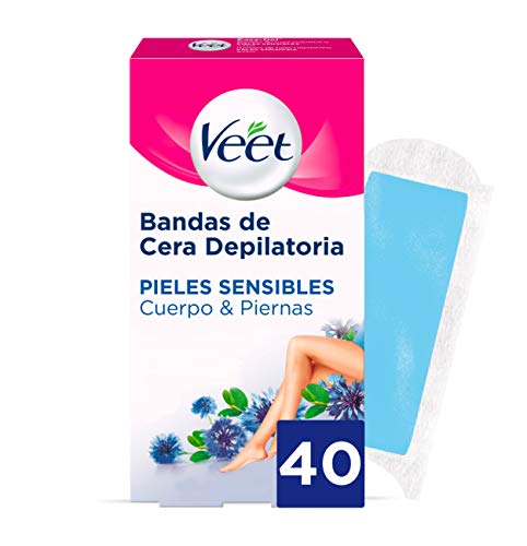 Bandas de depilação VEET Easy Gelwax (40 unidades) Veet - Kits e suprimentos de depilação com cera - gelwax, 40 unidades, depilação