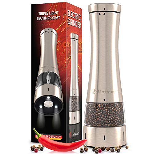 Saleira Elétrica Cecotec Milliskil Pimenta e Sal com Suporte iSottcom - Moedores de especiarias - saleira elétrica, cecotec, milliskil, pimenta, sal, suporte