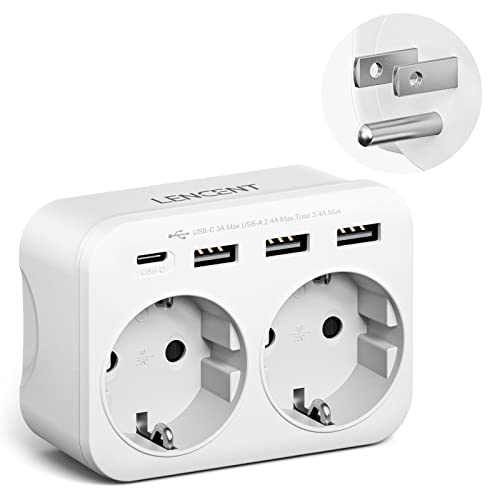Adaptador LENCENT (USB - USB-C e USB - Branco) Guangzhou Yiheng Technology Co., Ltd. - Inversores de energia - usb, usb-c, plug & play