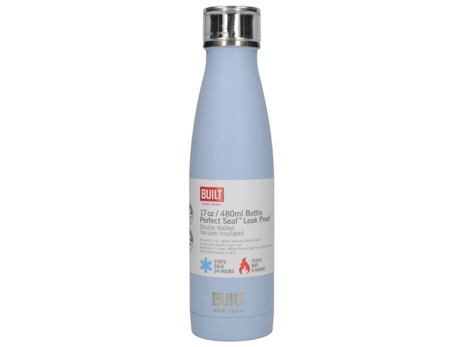 Garrafa de Montanha CREATIVE TOPS Built Bottle BUILT - Porta-alimentos e bebidas - 0,5 L, azul, vidro, polipropileno, inox
