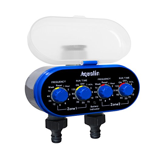 Aqualín Programador de Riego com 2 Saídas Independentes Aqualin - Controlos de aspersores - 2 saídas, programação manual, frequência ajustável, temperatura 5-60ºC