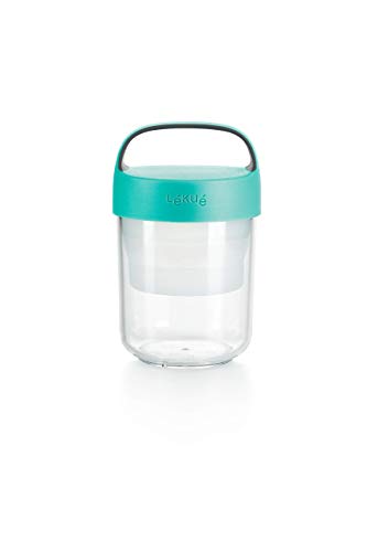 Caixa de Armazenamento LÉKUÉ 0000787 (Vermelho - Vidro) Lékué - Recipientes de armazenamento de alimentos - hermética, copo contendor, separar ingredientes