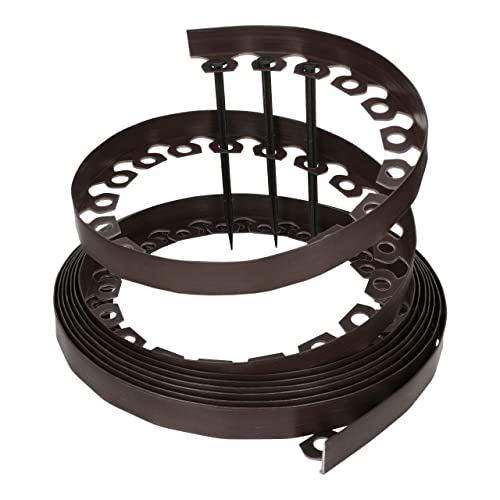Cortina para Canteiro GARDENIX Linenborder (Castanho - Plástico - 100 x 0.04 x 1 cm) GARDENIX - Limites e bordas de jardim - 100 cm, plástico, 40 mm, castanho
