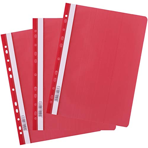 D-RECT Plastifolhas com Capa Transparente Vermelho 25 Unidades Leviatan - Pastas e capas de relatório - papel laminado, a4, 25 unidades, capa transparente