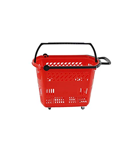 Carrinho de compras com rodas SHUNFA (Vermelho - Polietileno) SHUNFA - Manuseio de materiais - rodas, polietileno, vermelho