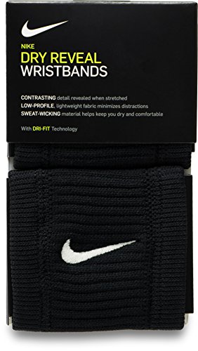 Nike Dri-Fit Reveal Wristbands052 Banda para Pulsos Unisexo Preto para Fitness (Recondicionado Como Novo) Nike - Pulseiras de relógio - unissex, fitness, reconhecido como novo
