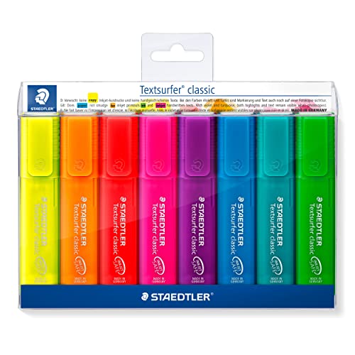 Marcador STAEDTLER Textsurfer Classic (Multicor) Staedtler - Marcadores e marcadores de texto - base água, traço médio, cores fluorescentes