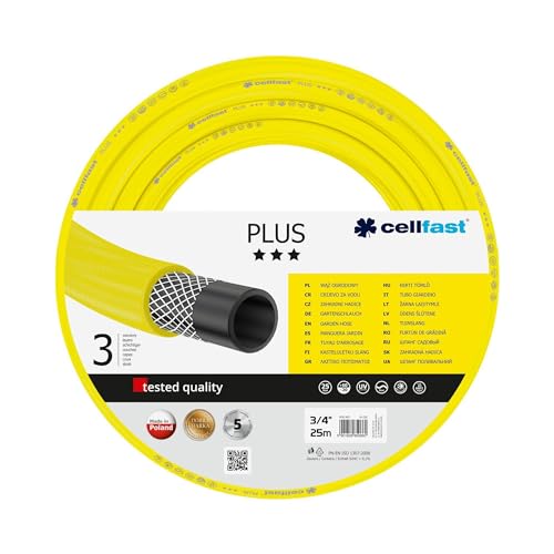 Mangueira de jardim plus de 3 camadas diâmetro de 19 mm e comprimento de 25 metros Cellfast - Mangueiras de jardim - 3 camadas, diâmetro 19 mm, comprimento 25 m