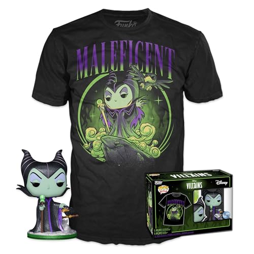 T-shirt FUNKO Pop! Villains: Maleficent Glow In The Dark Funko - Bonecos de ação e brinquedo - funko, vinyl, 9 cm, algodão 100%