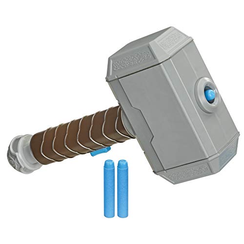 Lançador NERF Power Moves Marvel Thor (Idade Mínima: 8 anos) Hasbro - Armas de brinquedo e acessórios - dardos, 8 anos, Mjolnir, Thor