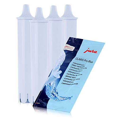 Filtro de Caféura JURA Claris Pro Azul (Compatibilidade: Jura Gigaprofessional) Jura - Filtros de água para cafeteira - compatível Jura Gigaprofessional, azul, 4 unidades, 1,2 kg