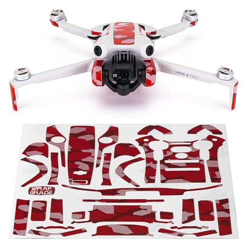 Capa DJI Mini 4 Pro WRAPGRADE Skincam Super Vermelho WRAPGRADE - Materiais de arte e artesanato - proteção, resistente, superfícies, motores