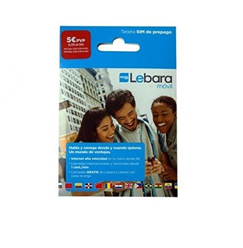 Cartão de telefone móvel LEBARA 5 Prepaid Card Lebara - Cartões sim - cartão, telefone móvel, lebara, prepaid card