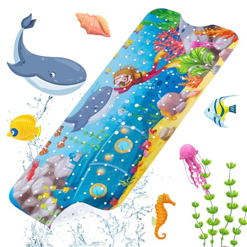 Tapete de Banho para Crianças AMZJMT (100x40 cm) AMZJMT - Tapetes - microfibra, retangular, multicolor, 3 anos