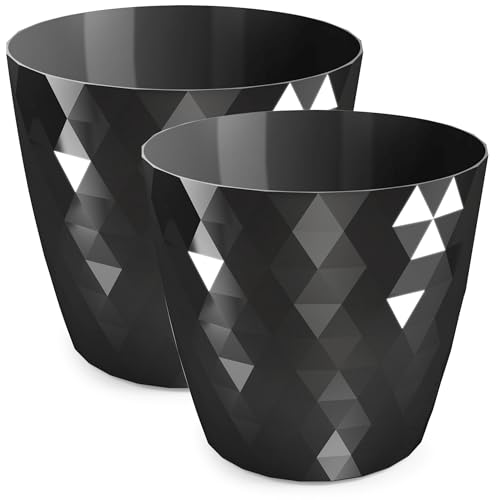 Vaso PECZEKO Brillante (Preto - Plástico - 12 x 14.5 cm) PECZEKO - Vasos e canteiros - preto, plástico, 12x14.5cm