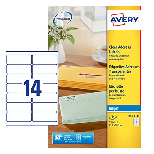 Etiqueta para impressão AVERY J8563-25 AVE - Etiquetas de envio - impressão, etiqueta