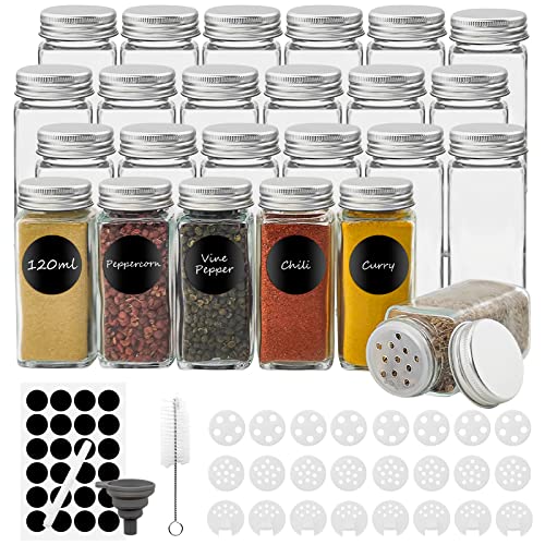 Conjunto de recipientes para especiarias WITHOSSENT Withosent - Dispensadores de condimentos - vidro temperado, 5 peças, resistente ao calor, fácil de limpar