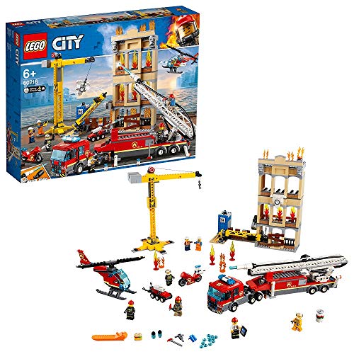 LEGO City - Os Bombeiros Combateram O Fogo No Centro Da Cidade (Idade Mínima Recomendada: 5 anos) LEGO - Blocos de encaixe - lego city, bombeiros, fogo, centro da cidade